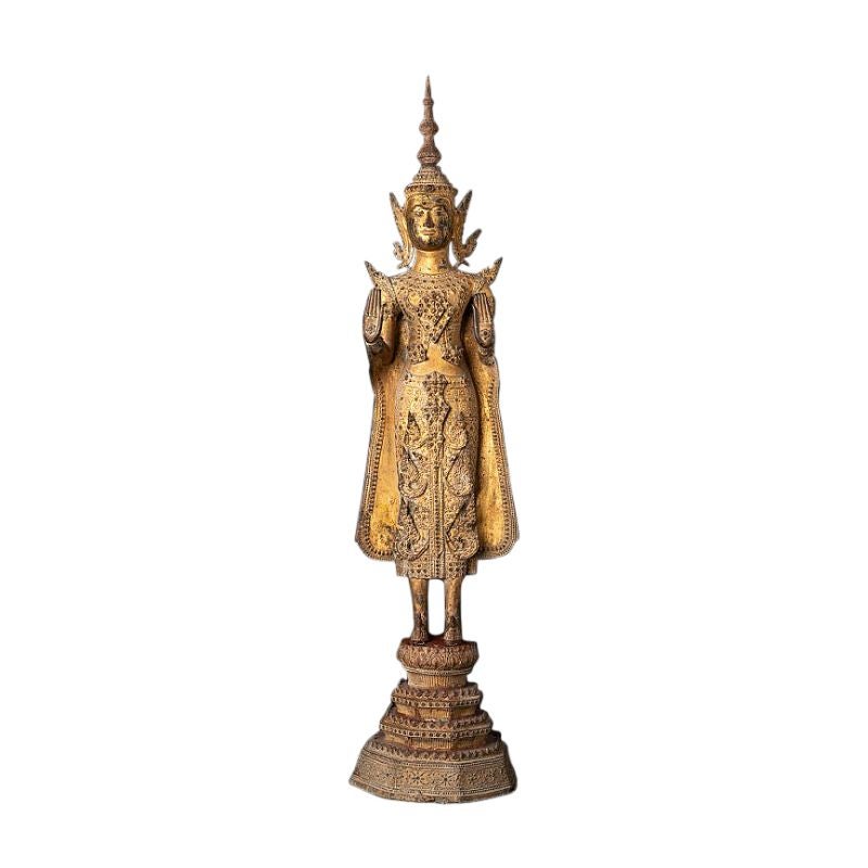 Antique Bronze Thai Rattanakosin Buddha from Thailand For Sale