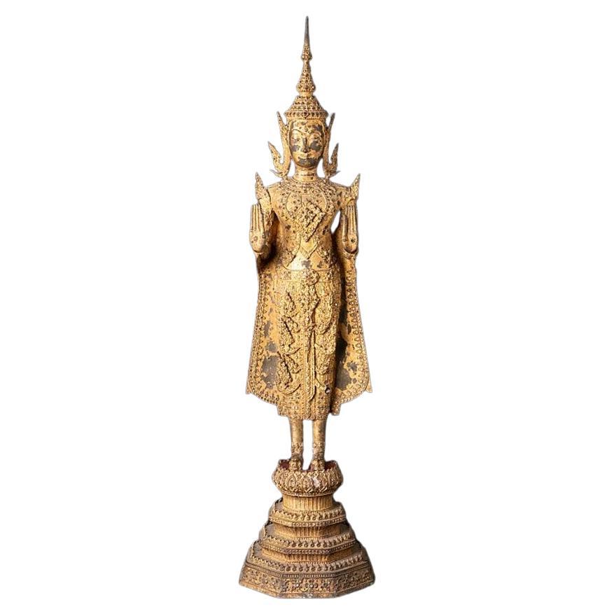 Antique Bronze Thai Rattanakosin Buddha from Thailand For Sale