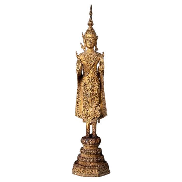 Bouddha thaïlandais ancien en bronze de Rattanakosin de Thaïlande