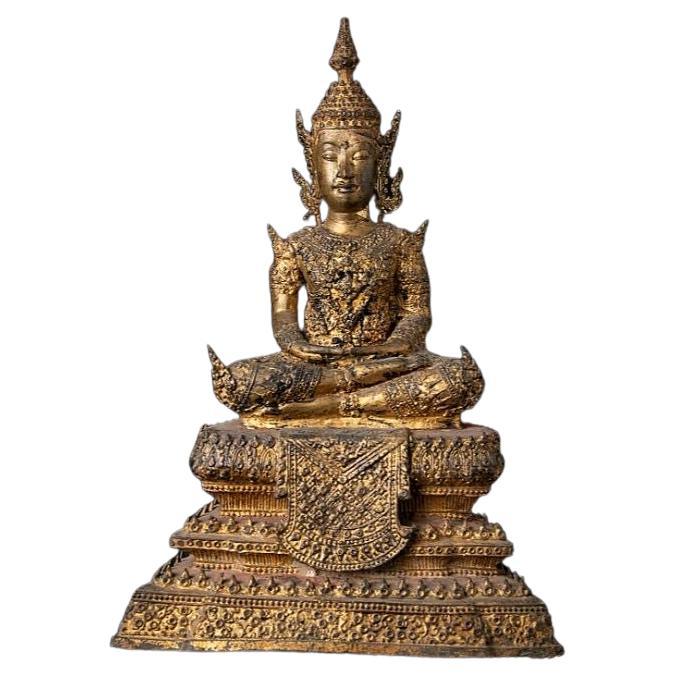 Bouddha thaïlandais ancien en bronze de Rattanakosin de Thaïlande