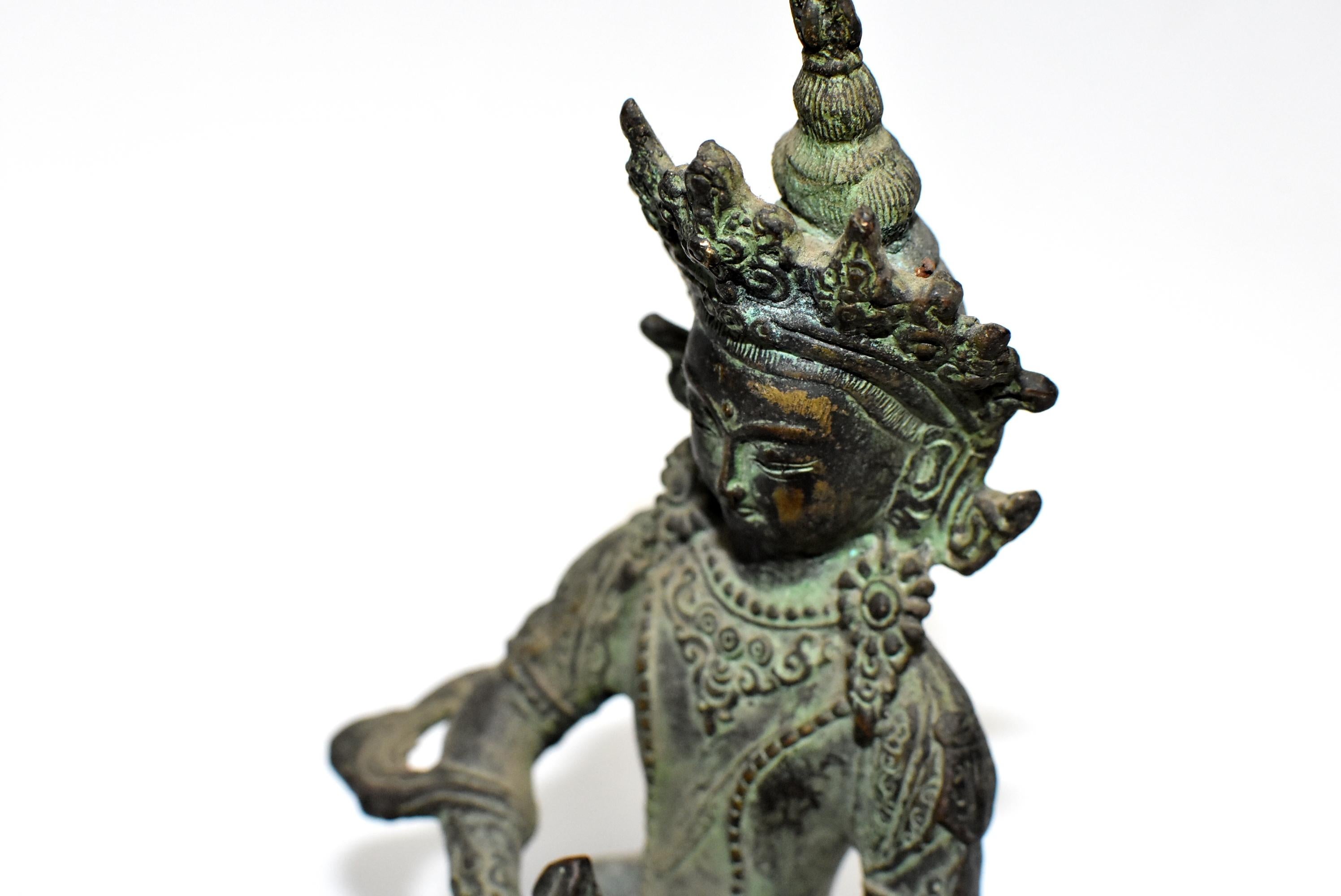 Antique Bronze Tibetan Couple Statue Vajrasattva Yab Yum 5