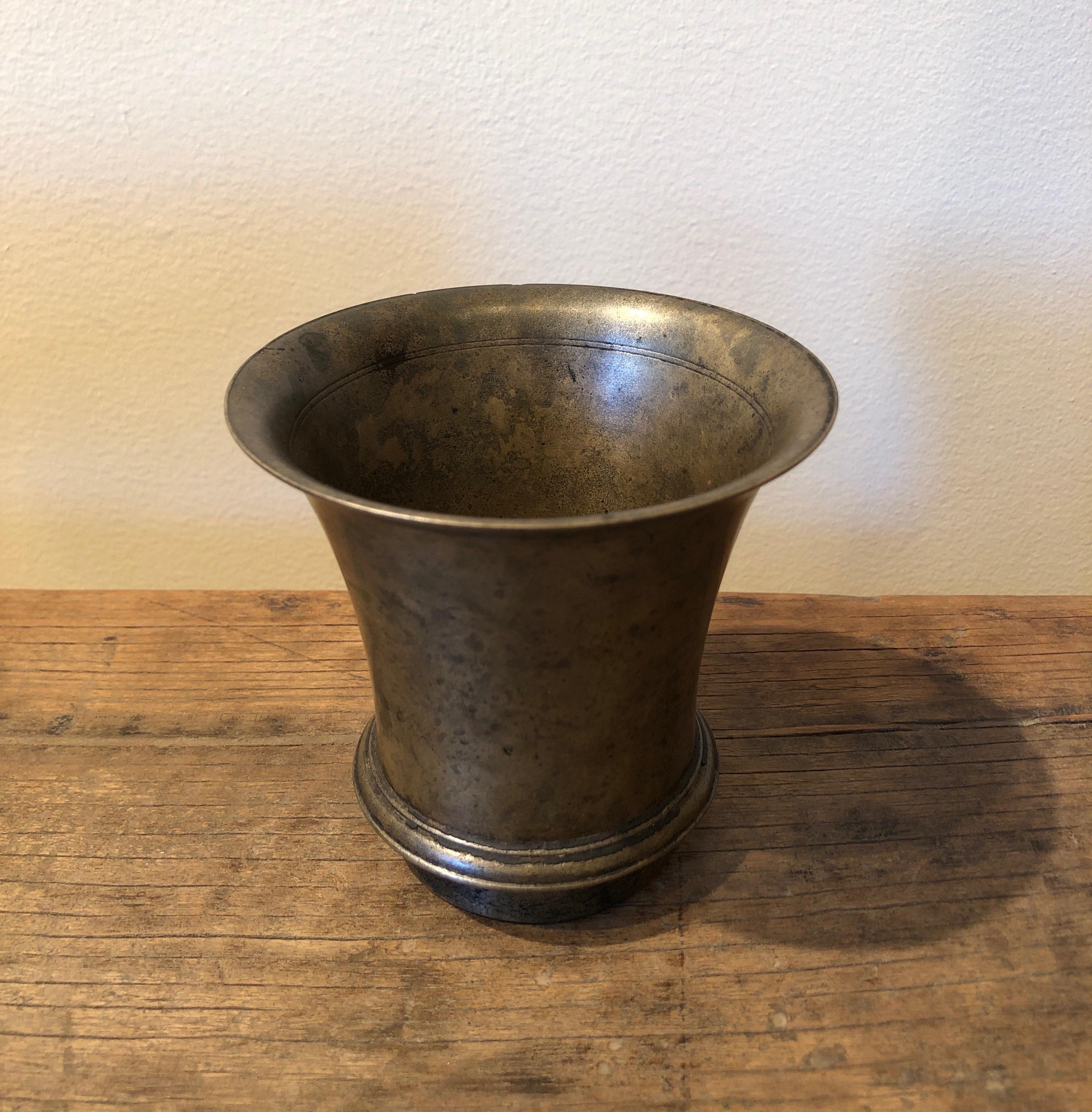 Antique Bronze Tibetan Temple Goblet 1