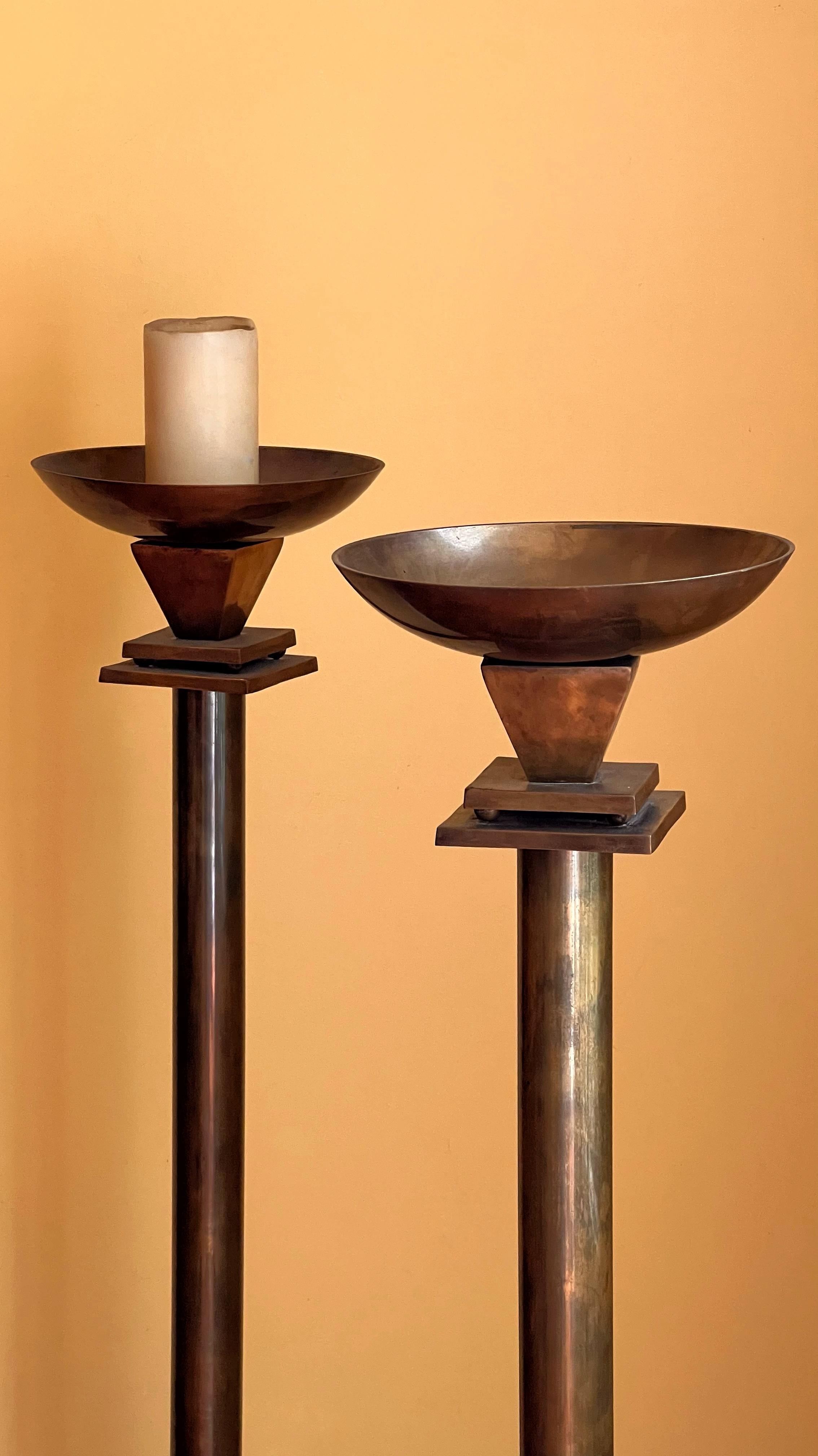 Torchères bronze antiques Bon état - En vente à KEW, AU