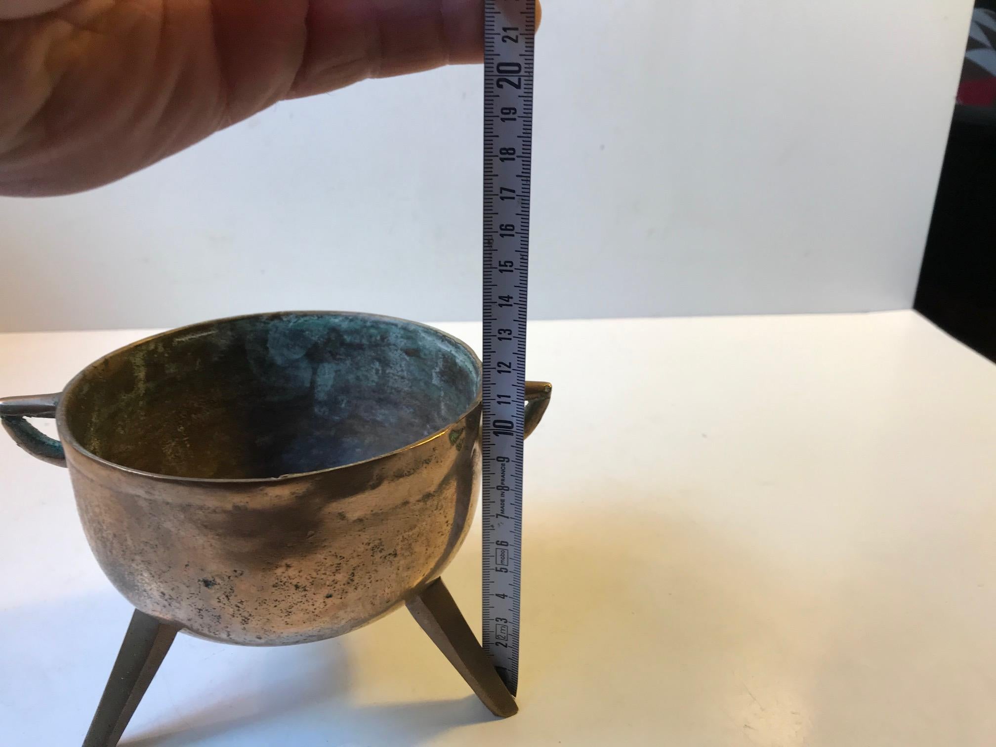 Medieval Antique Bronze Tripod Cauldron, Bowl, Unknown