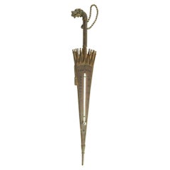 Antique Bronze Umbella & Dragon Thermometer