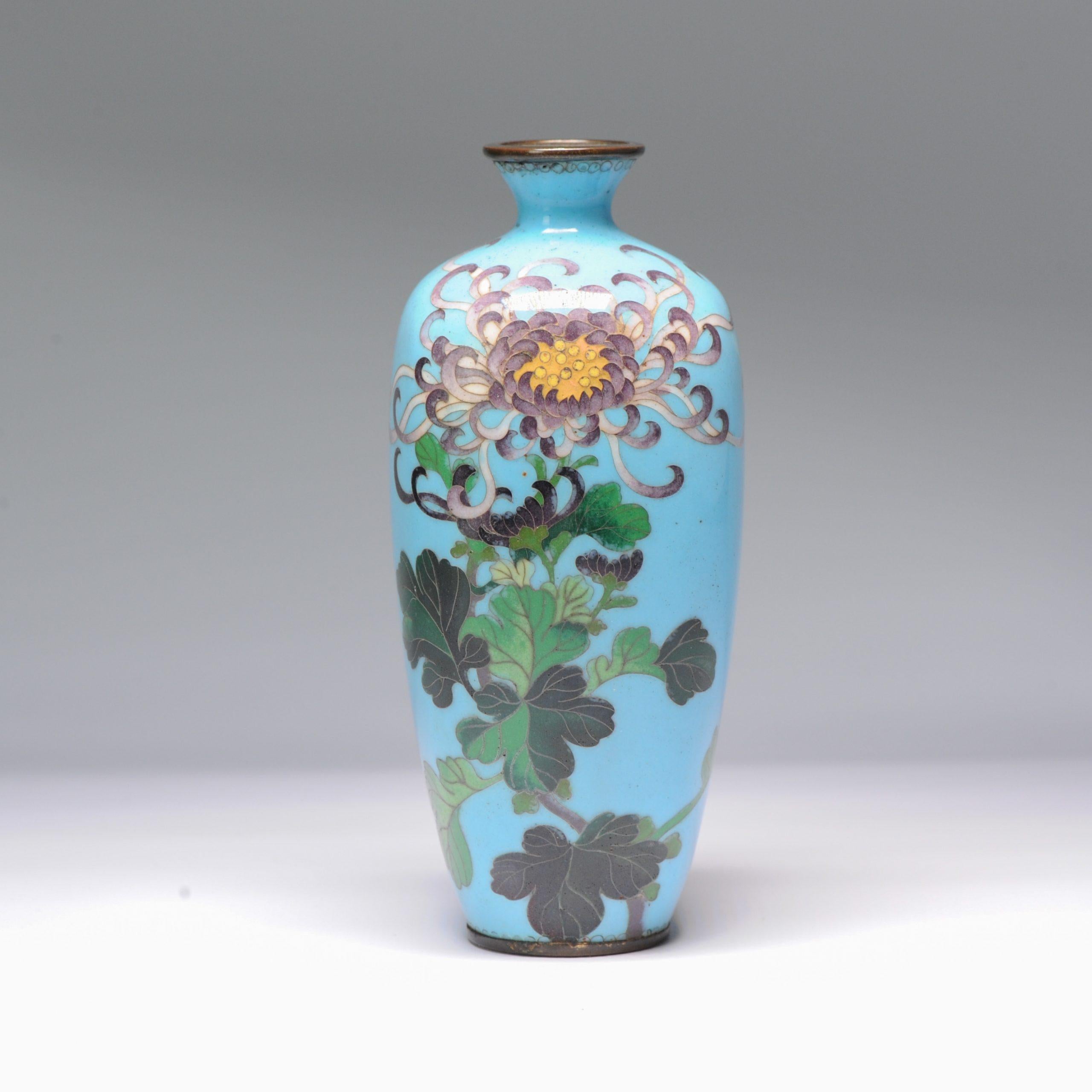 Vase en bronze ancien cloisonné Japon Meiji 19ème siècle Japonais en vente 3