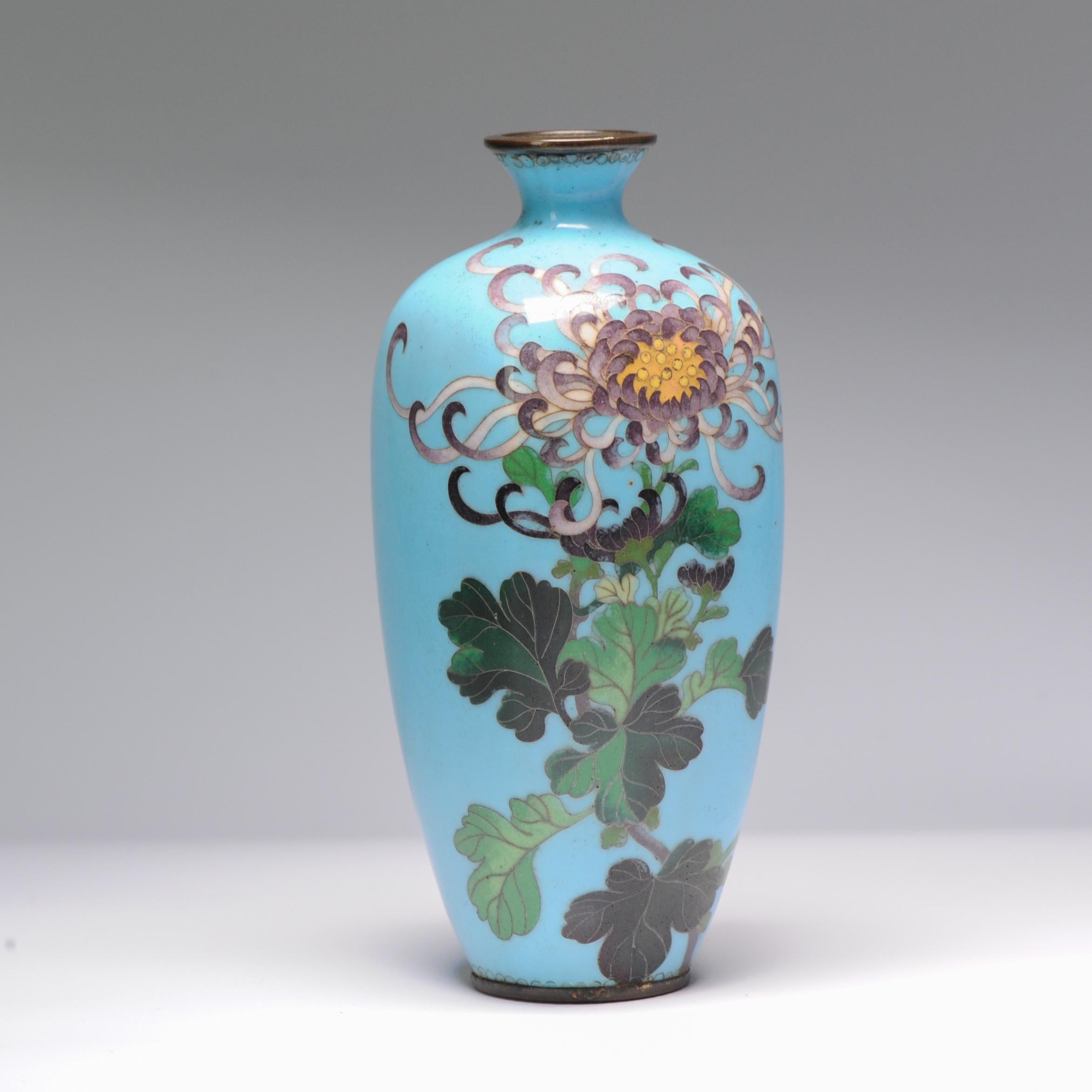 Cloissoné Antique Bronze Vase Cloisonné Japan Meiji 19th Century Japanese For Sale