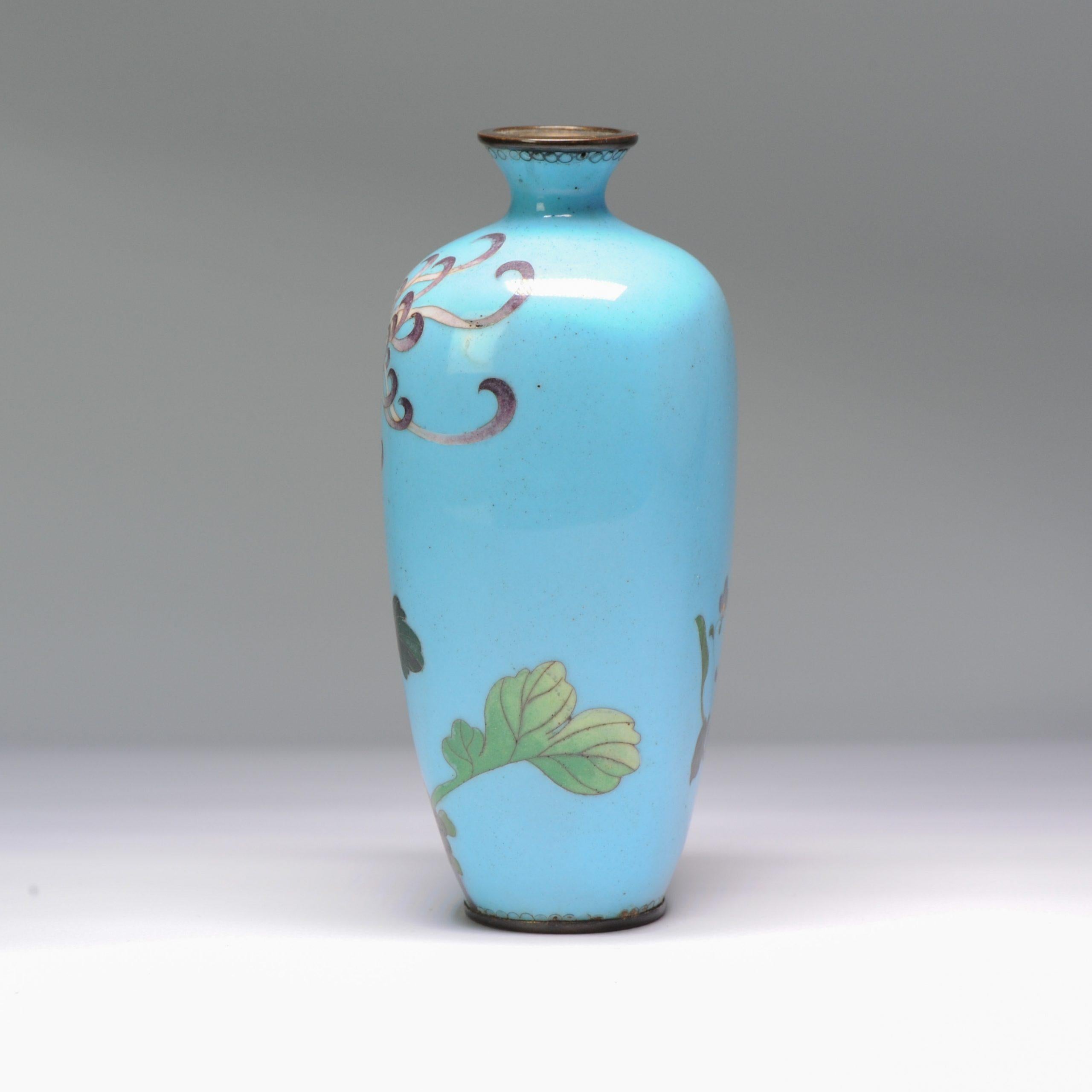 Porcelaine Vase en bronze ancien cloisonné Japon Meiji 19ème siècle Japonais en vente