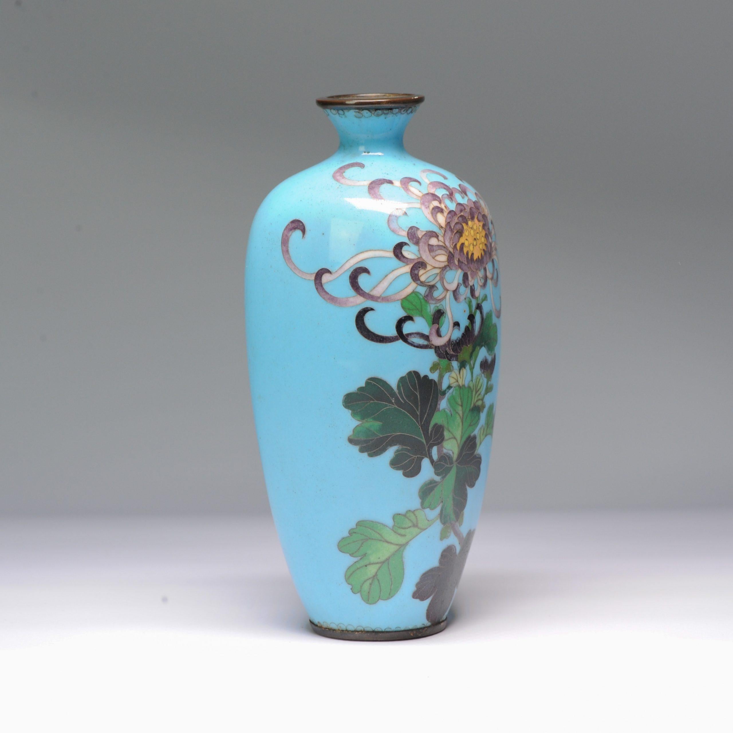 Vase en bronze ancien cloisonné Japon Meiji 19ème siècle Japonais en vente 2