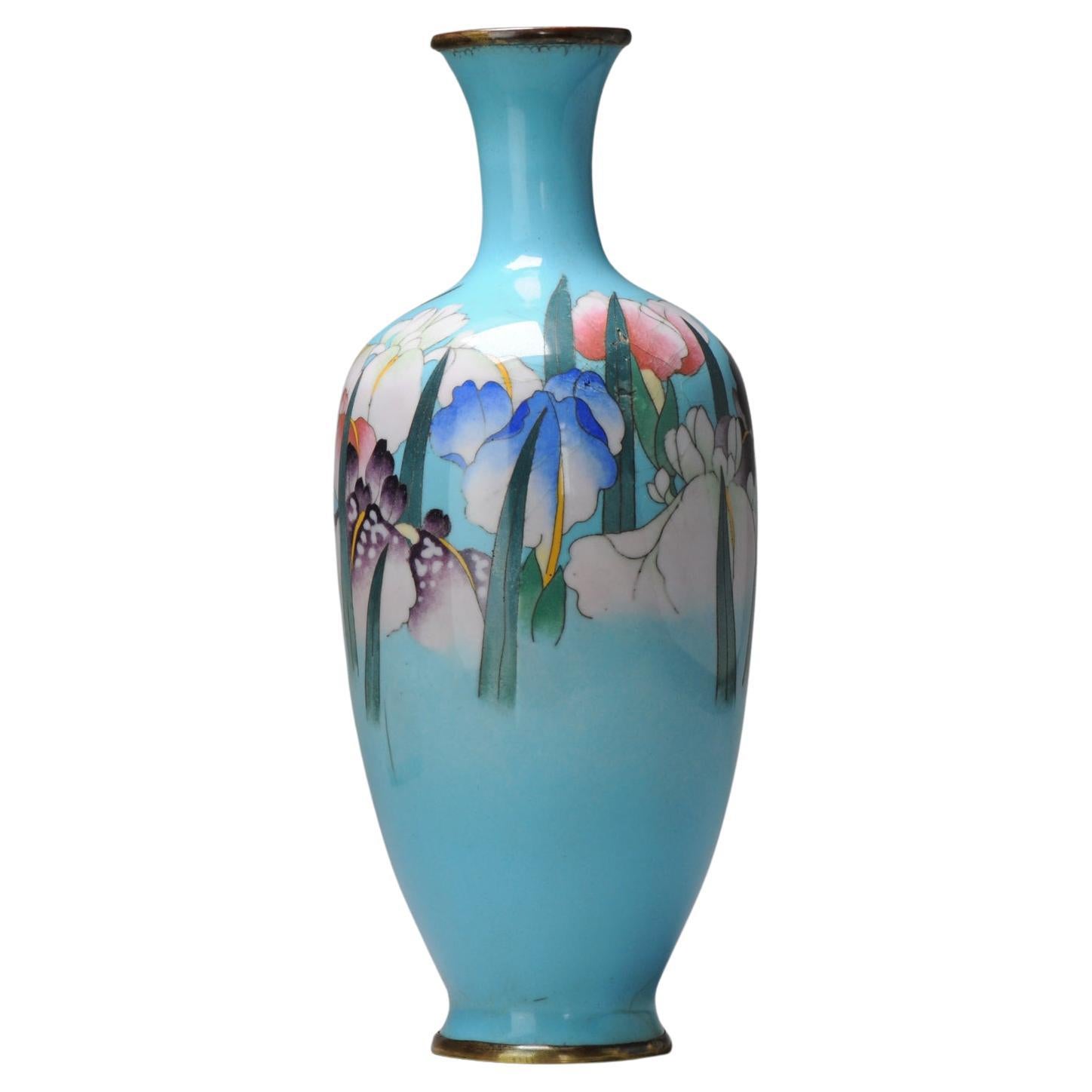 Antique Bronze Vase Gonda Hirosuki Cloisonné Japan Meiji/Taisho 19/20th Century For Sale