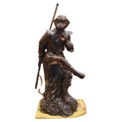 Used Bronze Victorian Monkey Statue