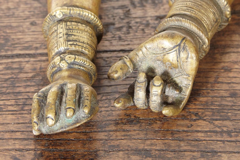 19th Century Antique Bronze Votive Hands from India