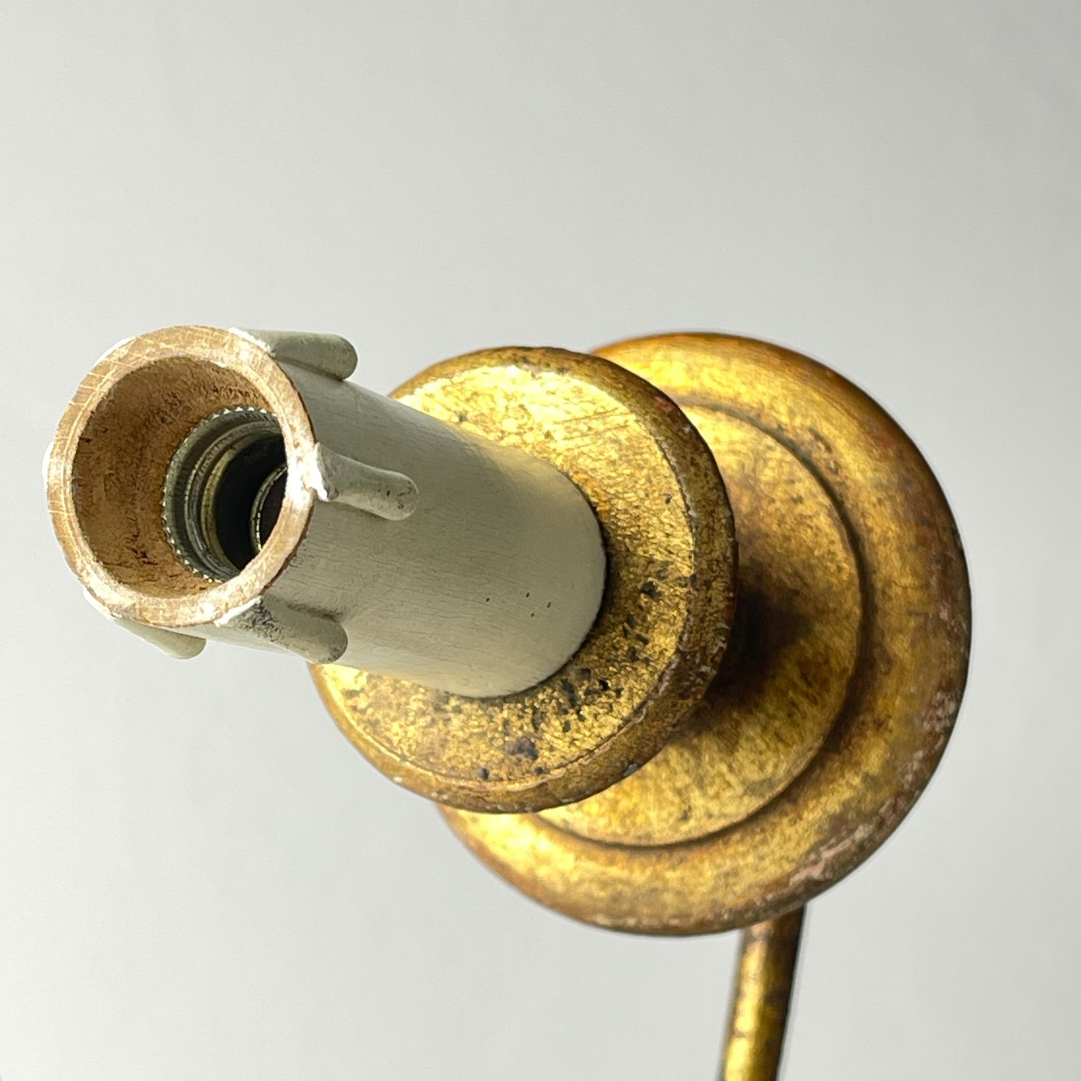 Lampada da parete in bronzo antico a 3 bracci, Italia anni '30 in vendita 3