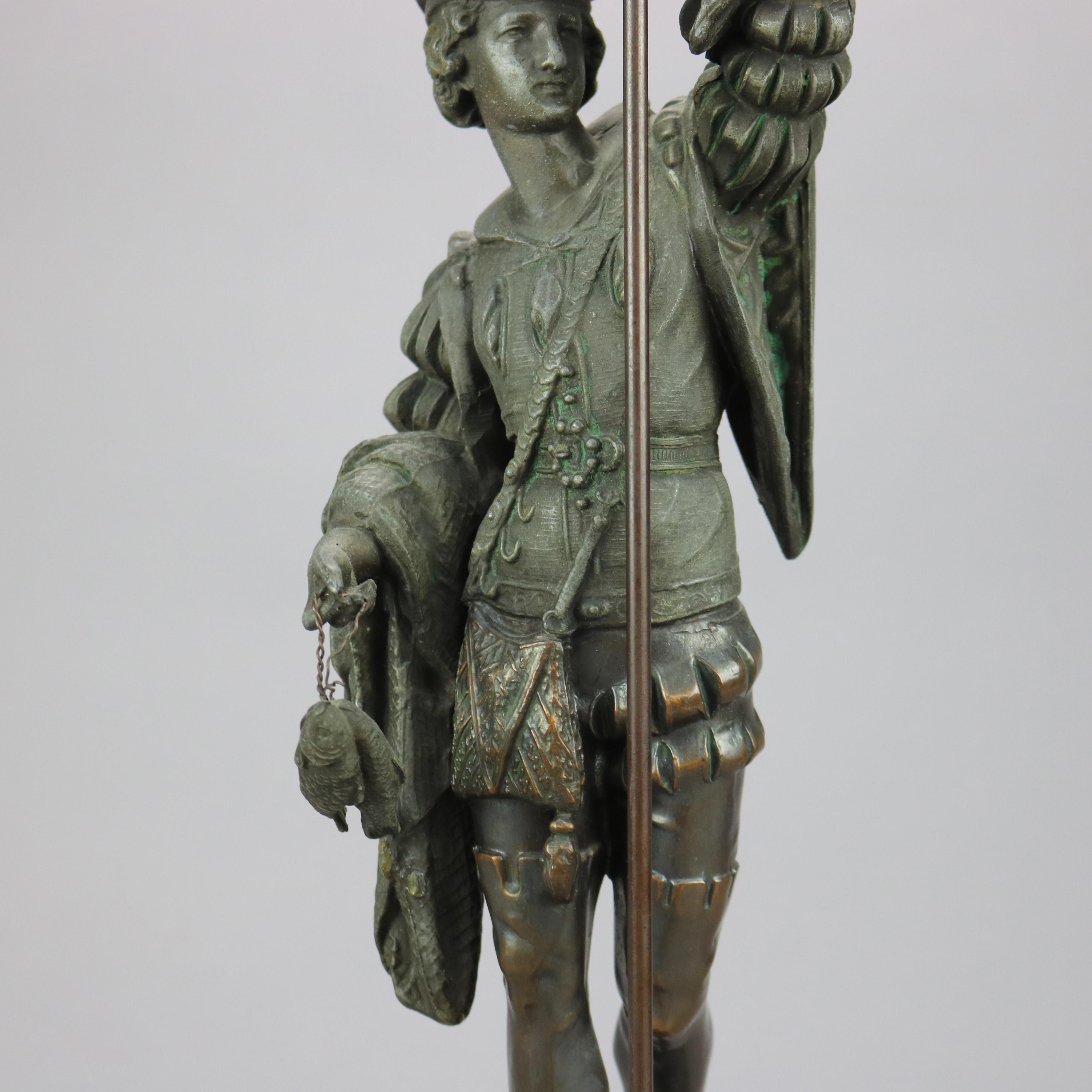 black fisherman statue