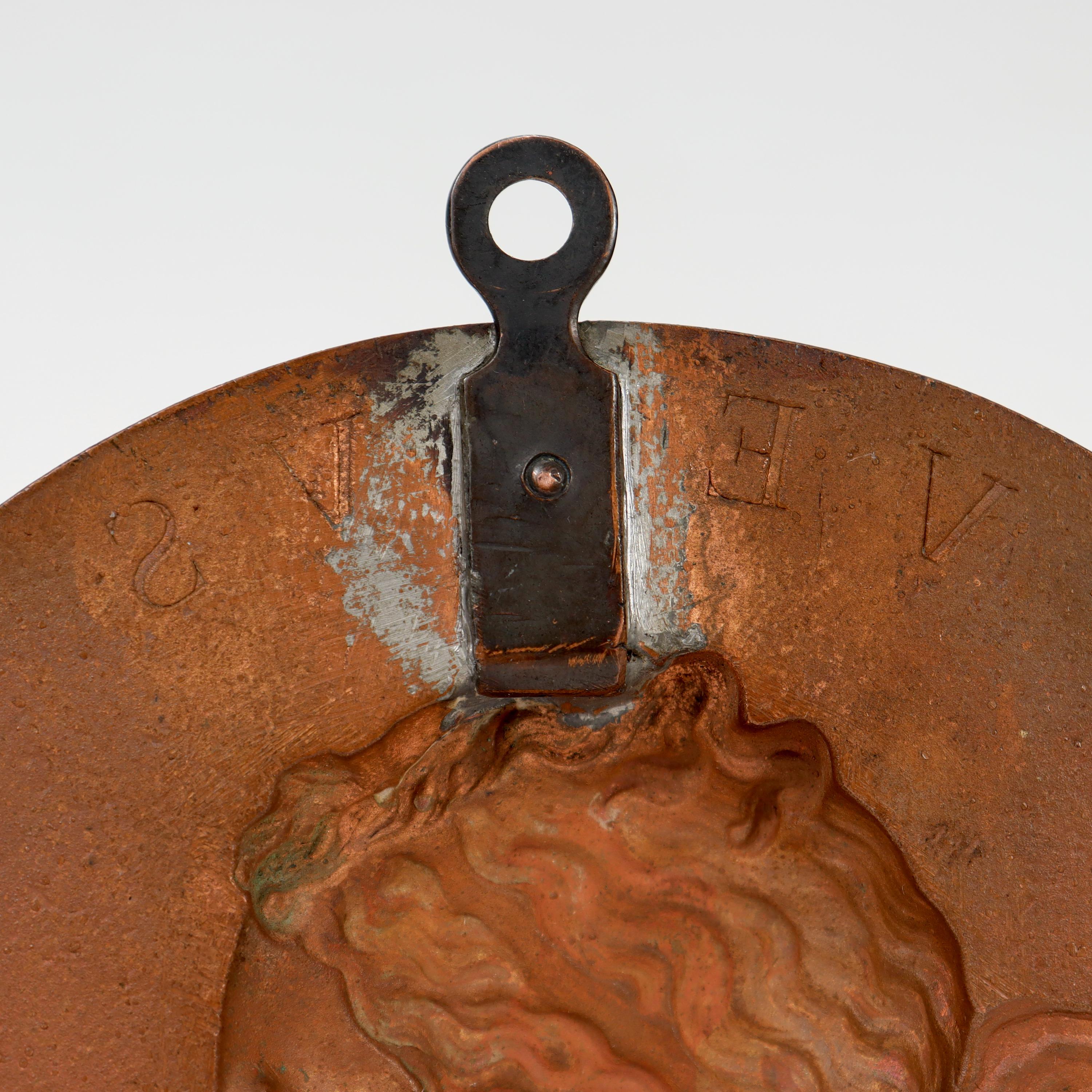 Antique Bronzed Copper Roundel of a Bust of Venus De Milo in Profile 4