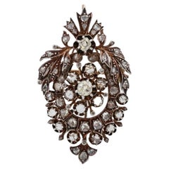 Antique Brooch/Pendant with Diamonds Totaling Approx. 3.38 Ct