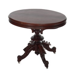 Antique Brooks Renaissance Revival Walnut Umbrella Table c1890