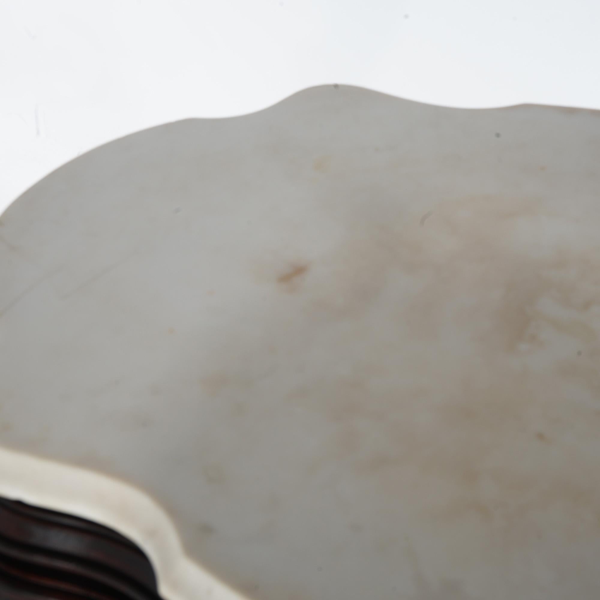 Antique Brooks Victorian Heavily Carved Walnut & Marble Turtle Top Table C1870 7