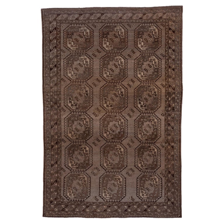 4' 8 x 7' 1 ft Traditional Afghan Design Handmade Tribal Ersari Rug Deep Rose/Brown Wool 4' 8 x 7' 1 ft Traditional Afghan Design Handmade Tribal Ersari Rug Deep Rose/Brown Wool