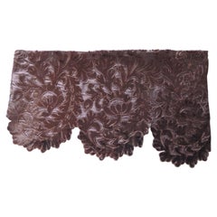 Antique Brown Applique Textile Fragment
