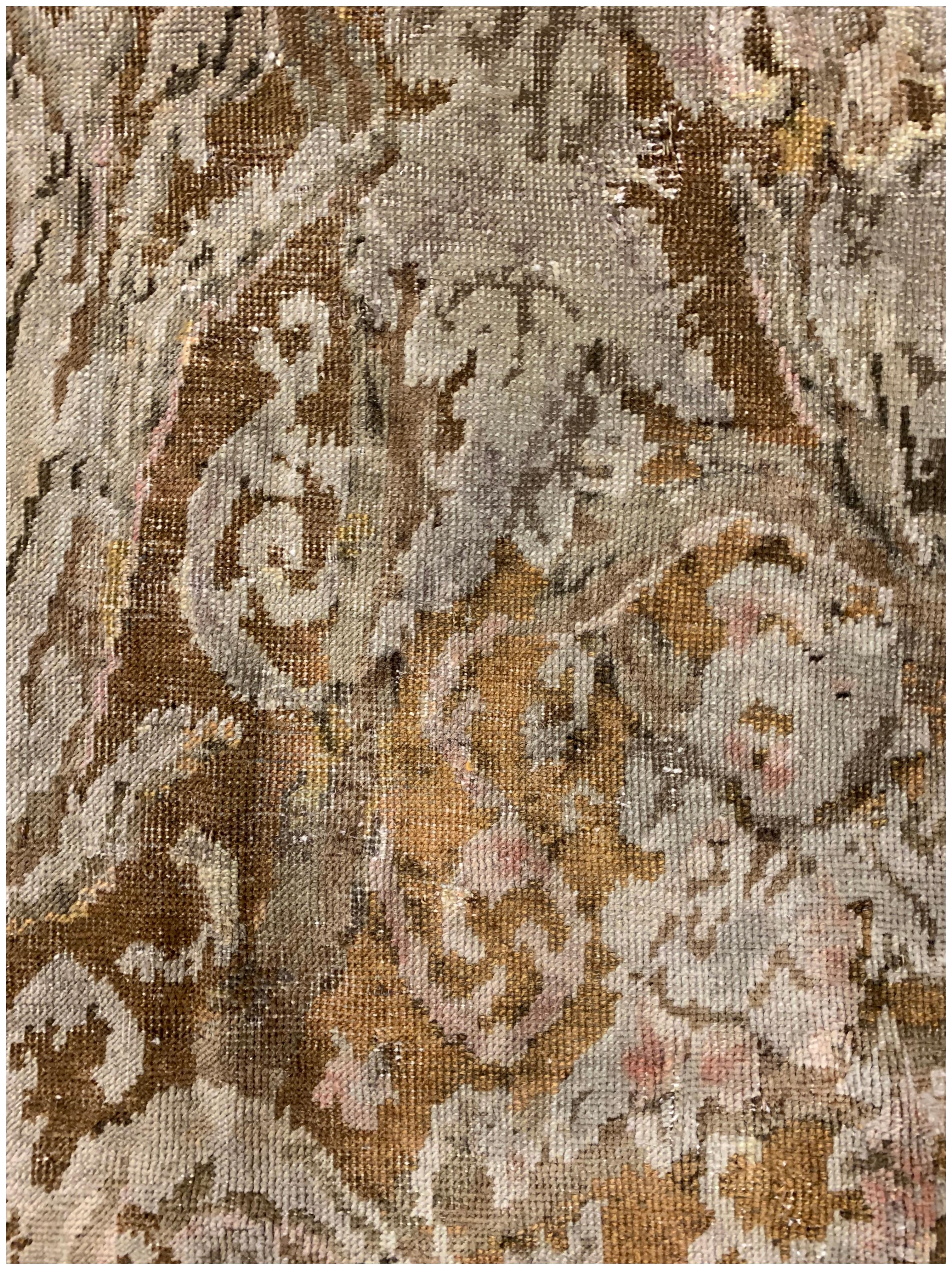 Runner Karabagh Antique Brown Caucasian 4'9 X 15'4 en vente 4