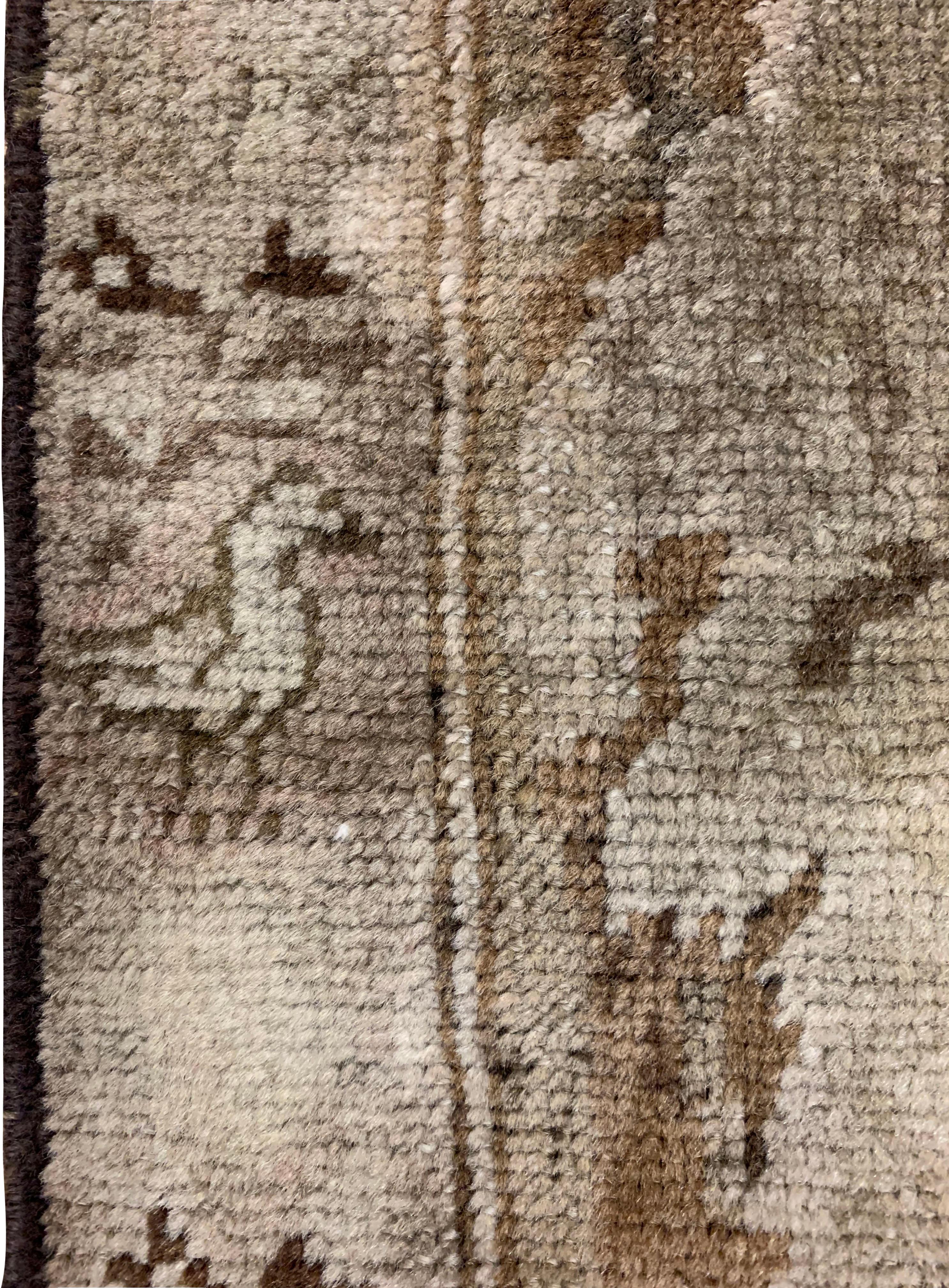 Runner Karabagh Antique Brown Caucasian 4'9 X 15'4 en vente 9