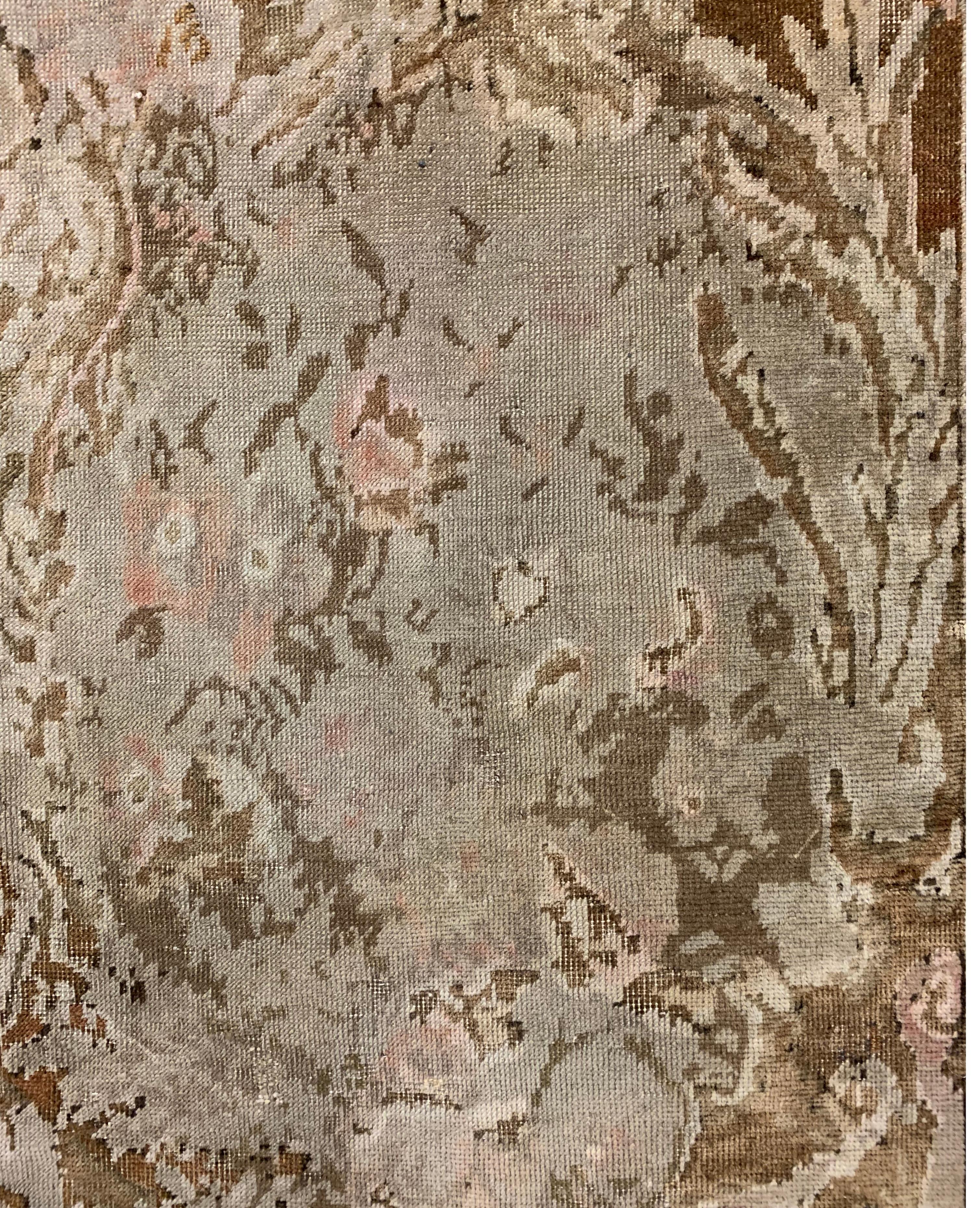 Runner Karabagh Antique Brown Caucasian 4'9 X 15'4 en vente 3