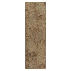 Antique Brown Caucasian Karabagh Runner 4'9 X 15'4