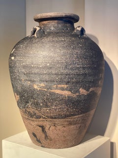 Antique Brown glazed terracotta Urn