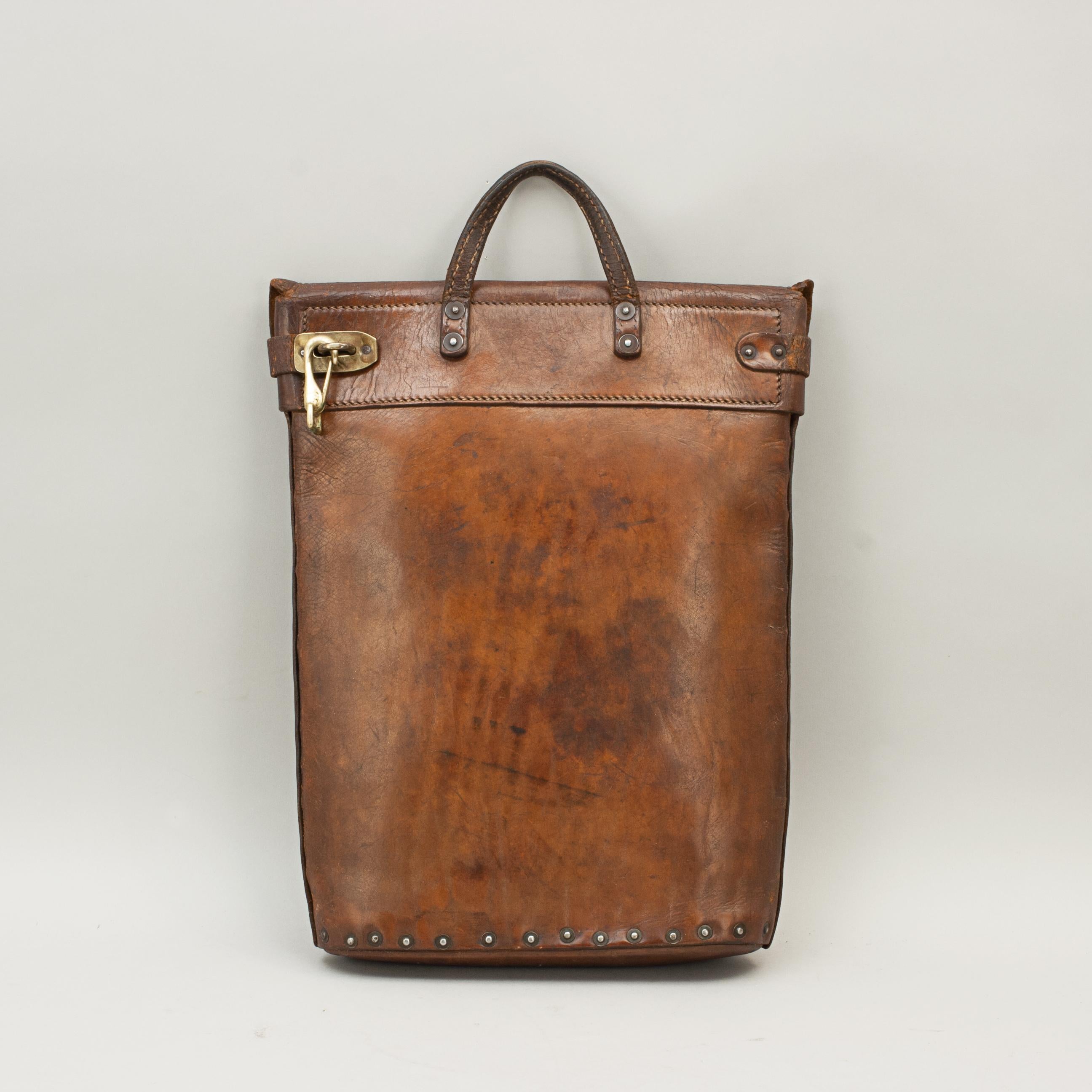 vintage leather mail bag