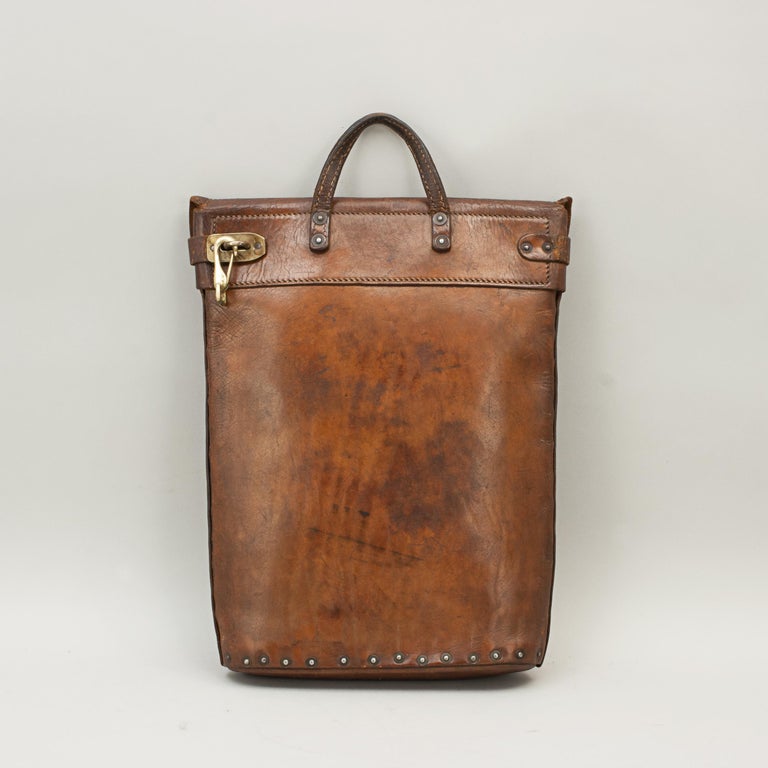 Antique Brown Leather Briefcase or Mail Bag at 1stDibs vintage