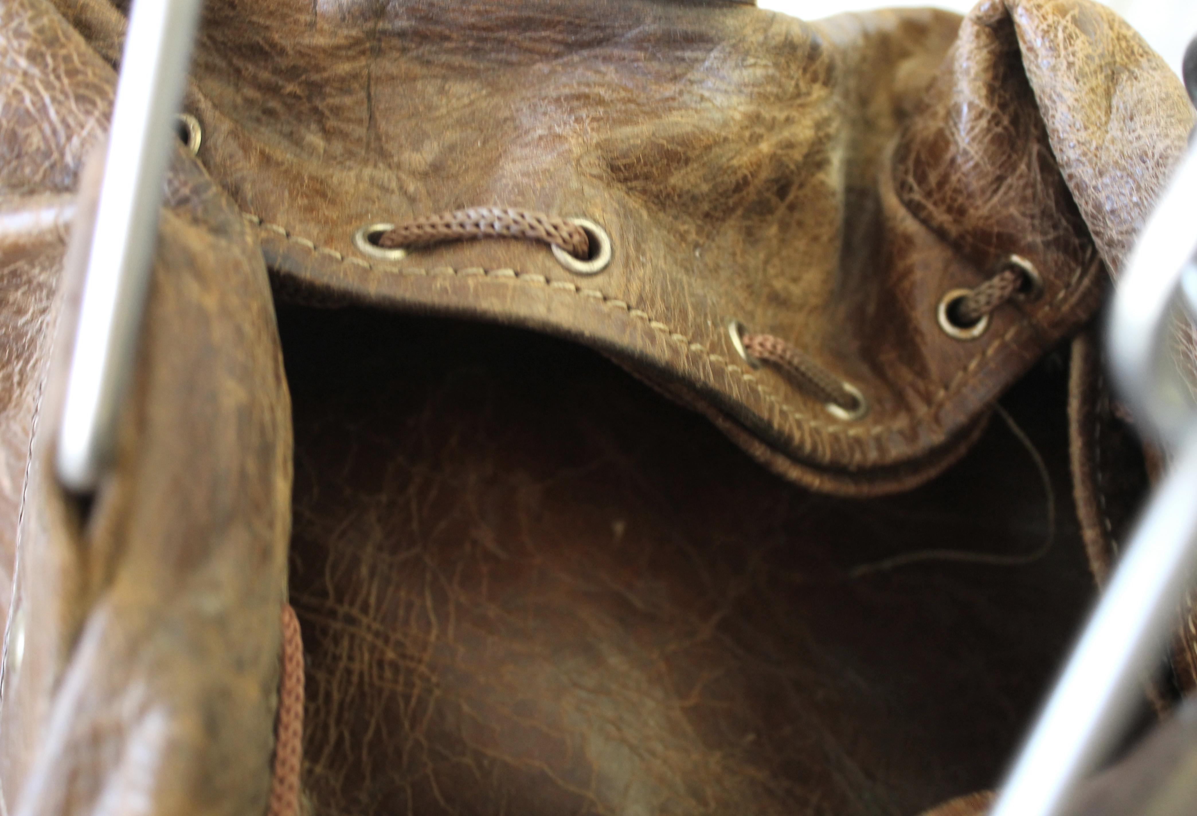 Antique Brown Leather Punching Bag, Ireland 6