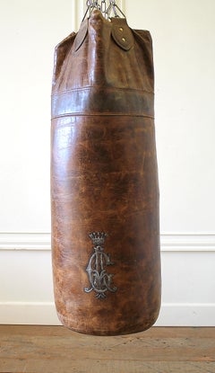 Antique Brown Leather Punching Bag, Ireland