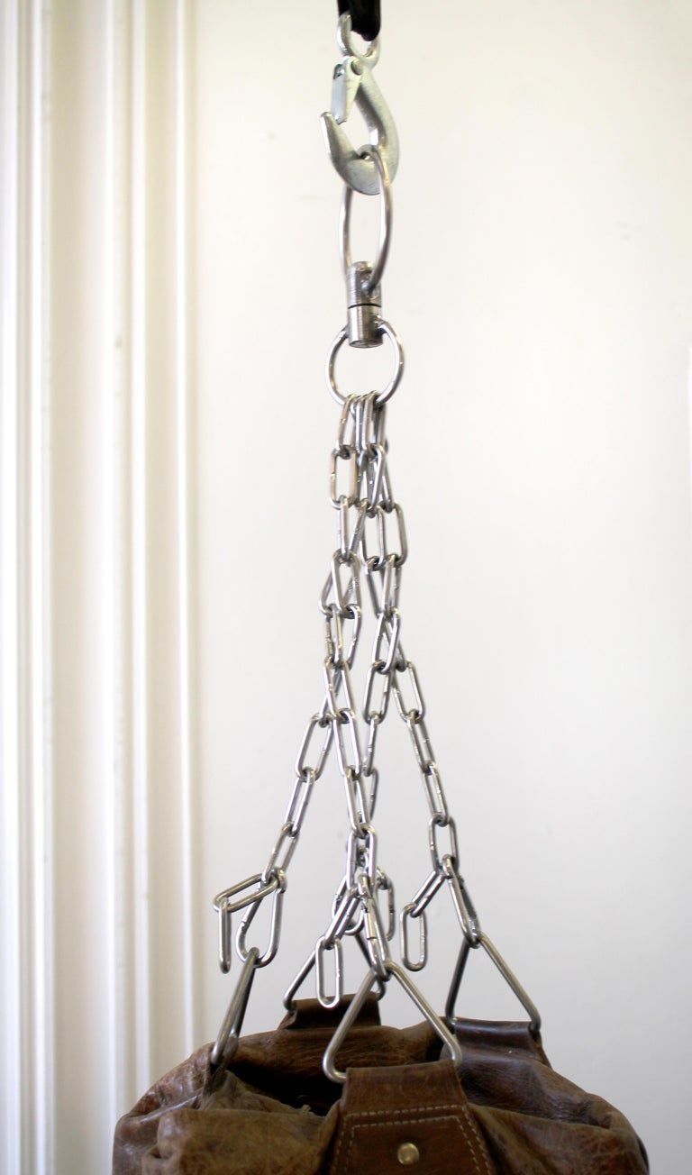 Antique Brown Leather Punching Bag, Ireland at 1stDibs