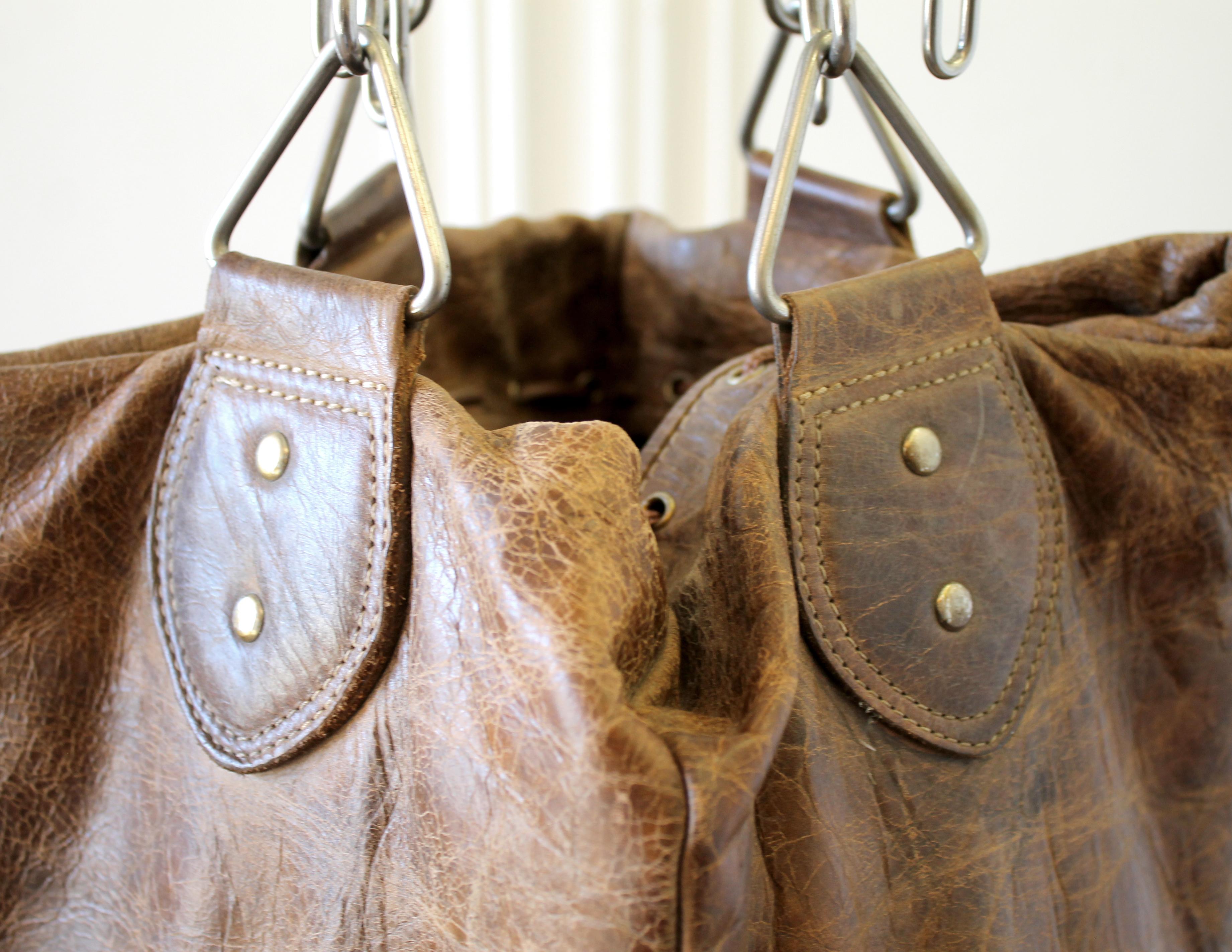 Irish Antique Brown Leather Punching Bag, Ireland