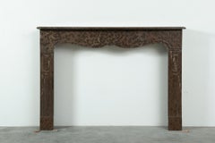 Antique Brown Marble Fireplace