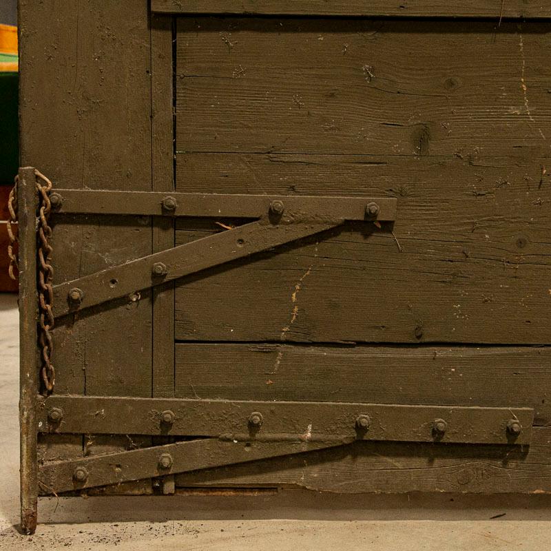 Hungarian Antique Brown Painted Gate Doors, Grand Scale For Sale