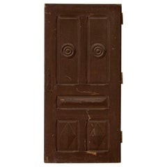 Antique Brown Painted Vintage Door, Great to Use as Sliding Interior Doo