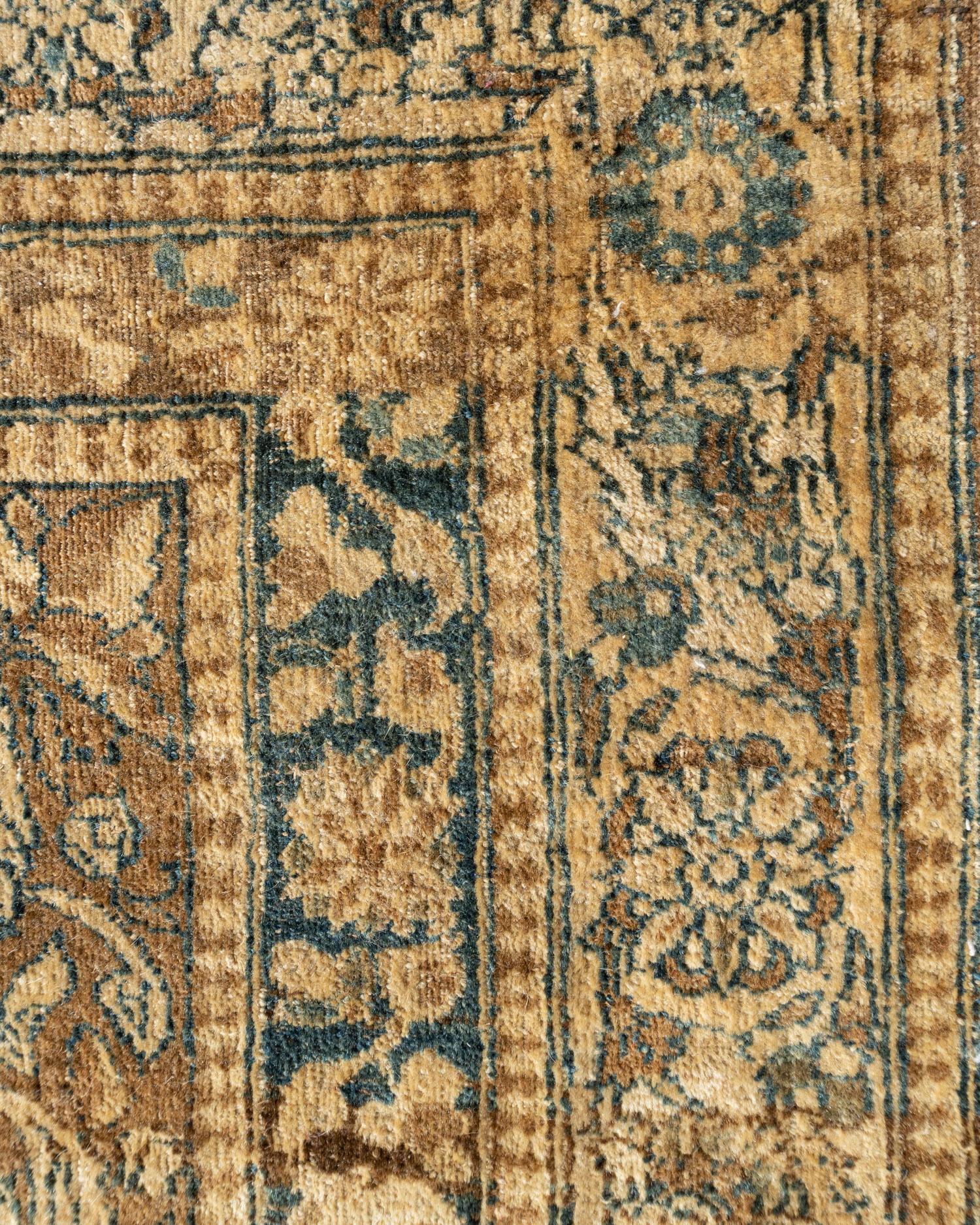 Antique Brown Persian Oversized Distressed Fine Isfahan Rug 11'7 x 19'5 For Sale 1