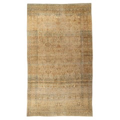 Antique Brown Persian Oversized Distressed Fine Isfahan Rug 11'7 x 19'5