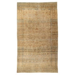 Antique Brown Persian Oversized Distressed Fine Isfahan Rug 11'7 x 19'5