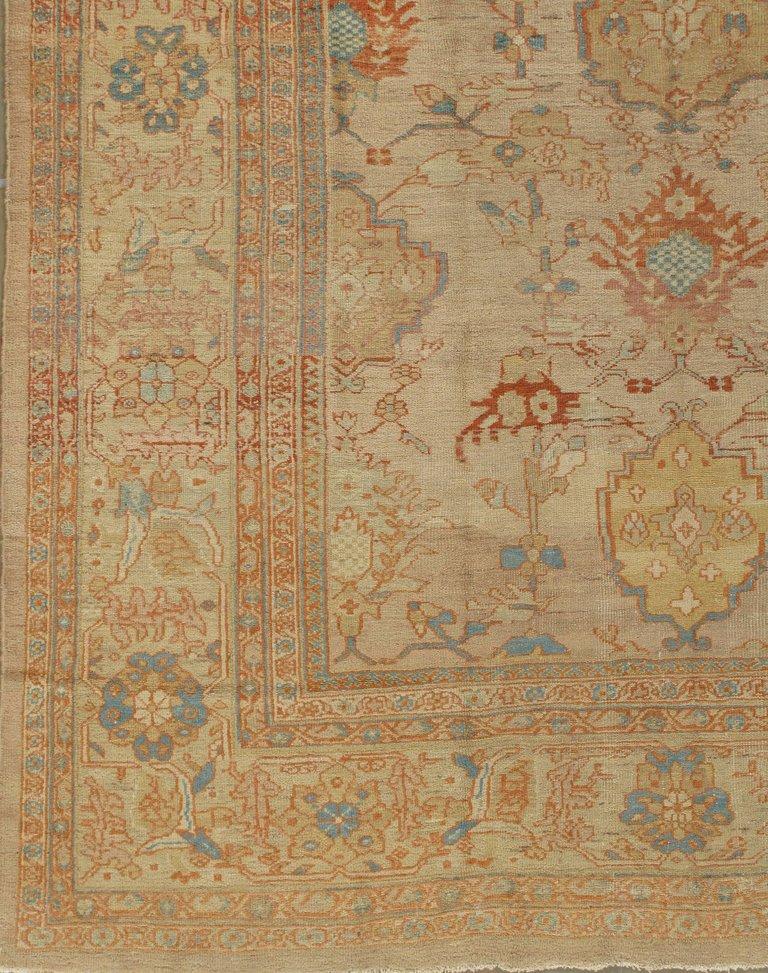 Antiker brauner persischer Ziegler Teppich 8'x11'8 (Persisch) im Angebot