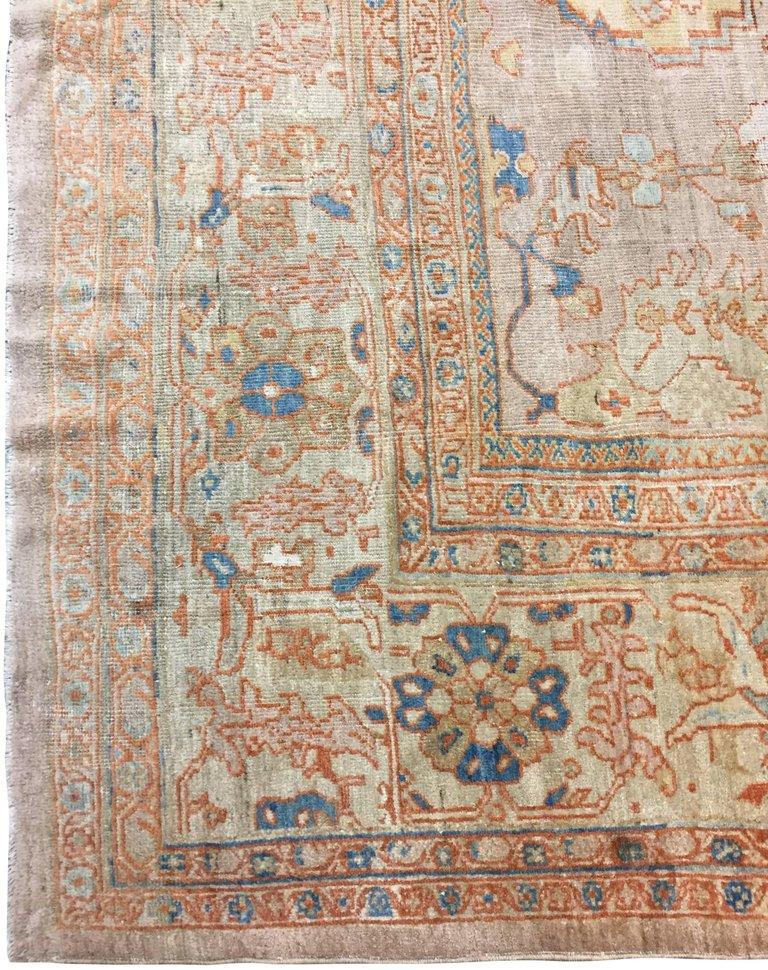 Antiker brauner persischer Ziegler Teppich 8'x11'8 im Zustand „Gut“ im Angebot in New York, NY