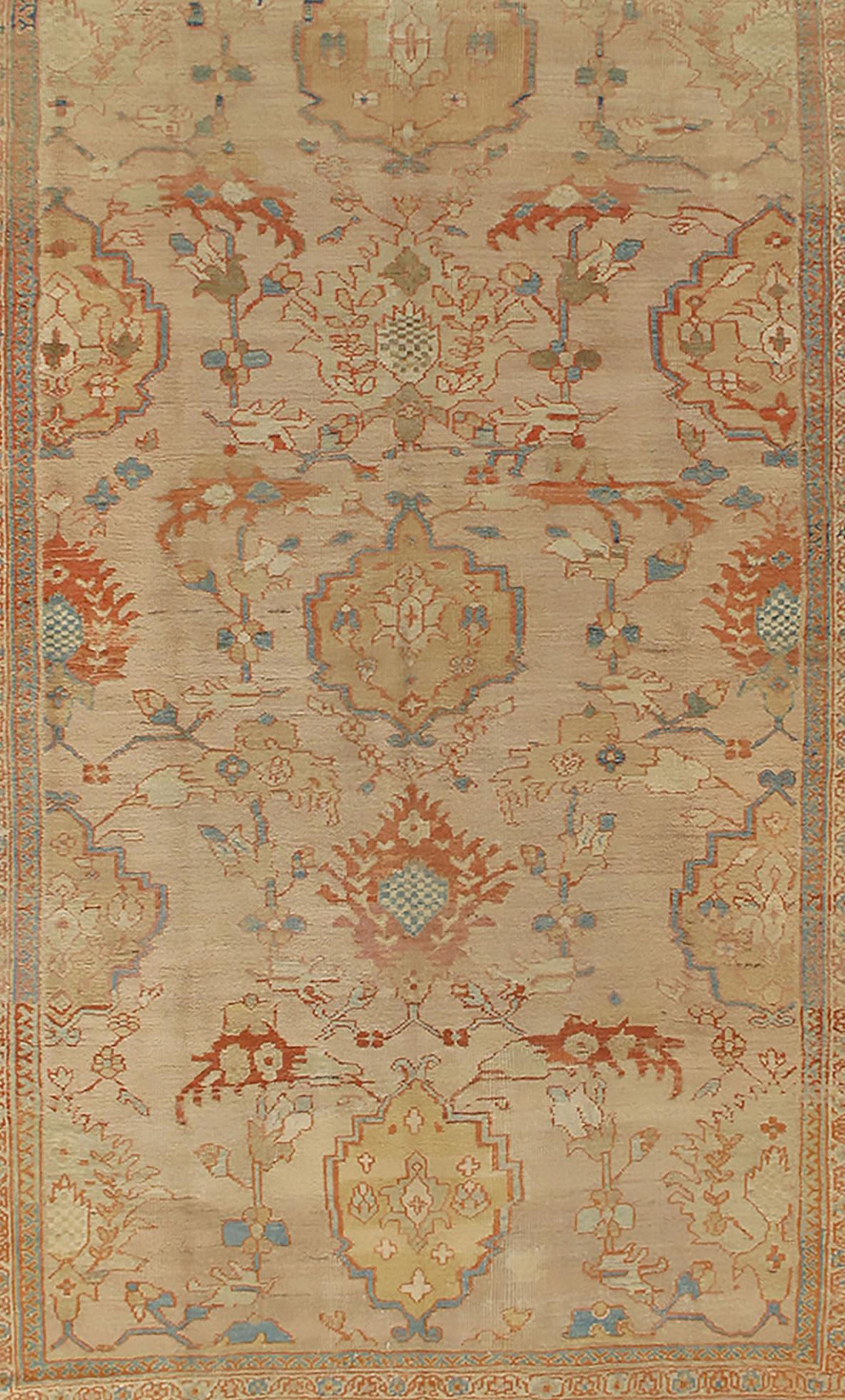 XIX secolo Tappeto Ziegler persiano marrone antico 8'x11'8 in vendita