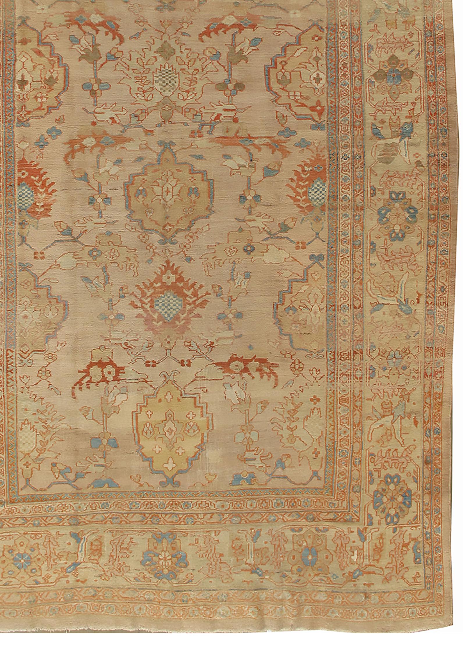Lana Tappeto Ziegler persiano marrone antico 8'x11'8 in vendita