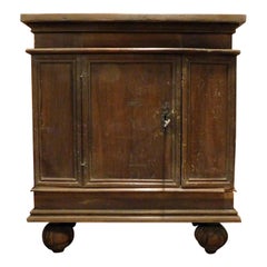 Antique Brown Walnut Cabinet, Small Cabinet, 16th Century, from Umbria, 'Italy'