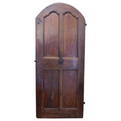 Antique brown walnut door, original irons, 
700 Italy