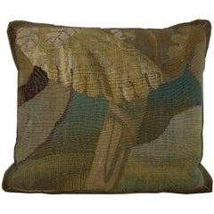 Antique Brussels Tapestry Pillow, circa 17th Century 747p