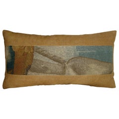 Antique Brussels Tapestry Pillow, circa 17th Century 1730p