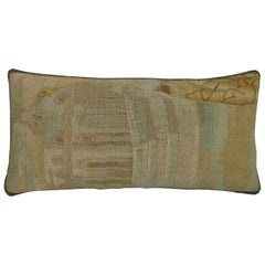 Antique Brussels Tapestry Pillow, circa 17th Century : Y 
B Bolour